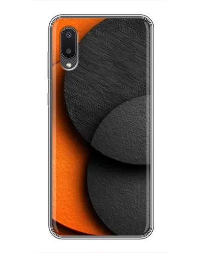 Чехол для Samsung Galaxy A02 с картинкой «Геометрия оранжевых кругов» Чехол для Samsung Galaxy A02 с картинкой «Геометрия оранжевых кругов»