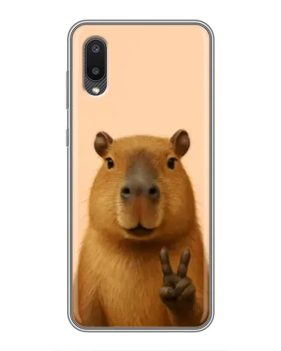 Чехол для Samsung Galaxy A02 с картинкой «Капибара виктория» Чехол для Samsung Galaxy A02 с картинкой «Капибара виктория»