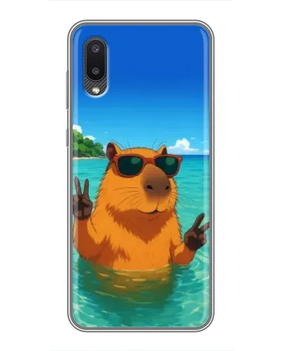 Чехол для Samsung Galaxy A02 с картинкой «Морская капибара» Чехол для Samsung Galaxy A02 с картинкой «Морская капибара»