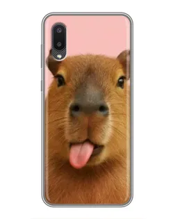 Чехол для Samsung Galaxy A02 с картинкой «Капибара с языком» Чехол для Samsung Galaxy A02 с картинкой «Капибара с языком»