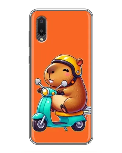 Чехол для Samsung Galaxy A02 с картинкой «Капибара на скутере» Чехол для Samsung Galaxy A02 с картинкой «Капибара на скутере»