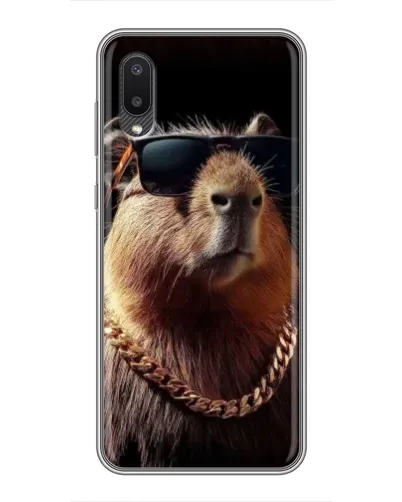 Чехол для Samsung Galaxy A02 с картинкой «Капибара золотая цепь» Чехол для Samsung Galaxy A02 с картинкой «Капибара золотая цепь»