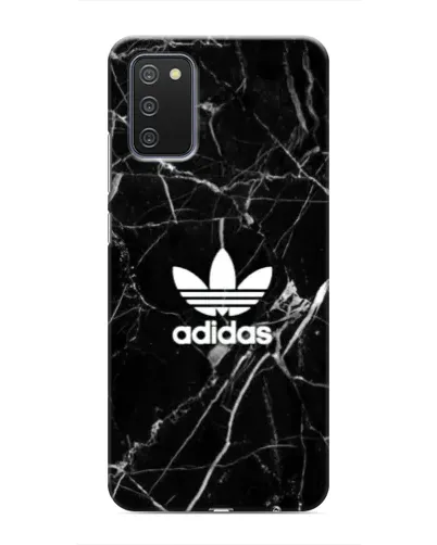 Чехол для Samsung Galaxy A02s с картинкой «Белый мрамор Adidas»