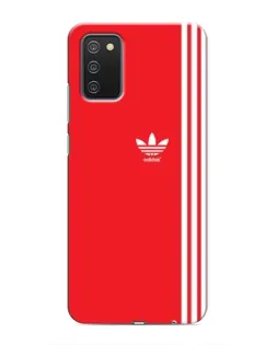 Чехол для Samsung Galaxy A02s с картинкой «Красный минимализм Adidas»