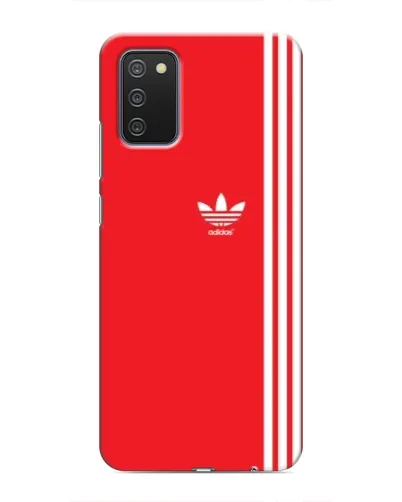 Чехол для Samsung Galaxy A02s с картинкой «Красный минимализм Adidas»