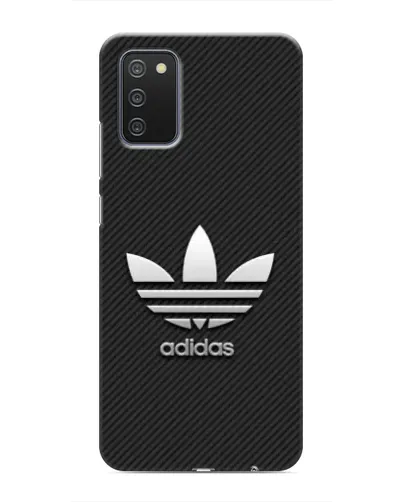 Чехол для Samsung Galaxy A02s с картинкой «Adidas Карбоновая текстура»