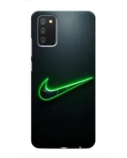 Чехол для Samsung Galaxy A02s с картинкой «Неоновый контур Nike»