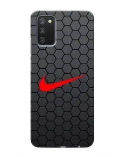 Чехол для Samsung Galaxy A02s с картинкой «Nike — карбоновая сетка»