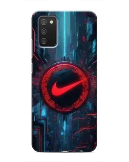 Чехол для Samsung Galaxy A02s с картинкой «Техногенный стиль Nike»