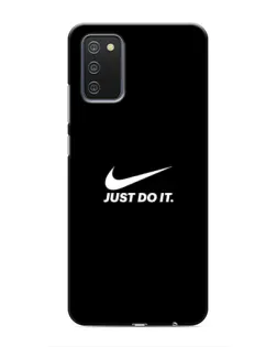 Чехол для Samsung Galaxy A02s с картинкой «Минимализм от Nike»