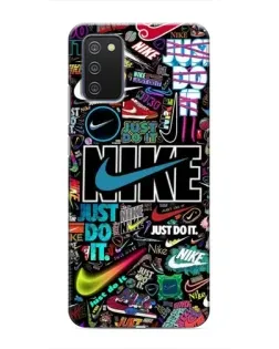 Чехол для Samsung Galaxy A02s с картинкой «Яркий коллаж Nike»
