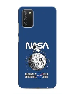 Чехол для Samsung Galaxy A02s с картинкой «NASA — лунная миссия» Чехол для Samsung Galaxy A02s с картинкой «NASA — лунная миссия»