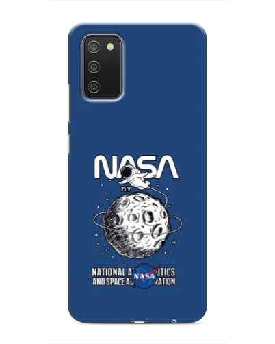 Чехол для Samsung Galaxy A02s с картинкой «NASA — лунная миссия»
