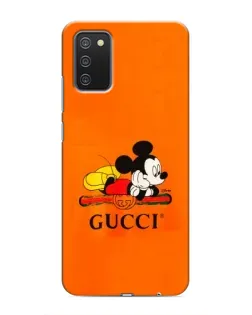 Чохол для Samsung Galaxy A02s з картинкою «Міккі Маус Gucci — помаранч» Чохол для Samsung Galaxy A02s з картинкою «Міккі Маус Gucci — помаранч»