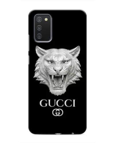Чехол для Samsung Galaxy A02s с картинкой «Gucci — серебряный лев» Чехол для Samsung Galaxy A02s с картинкой «Gucci — серебряный лев»