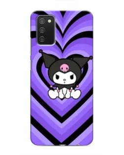 Чехол для Samsung Galaxy A02s с картинкой «Kuromi и фиолетовые сердца»