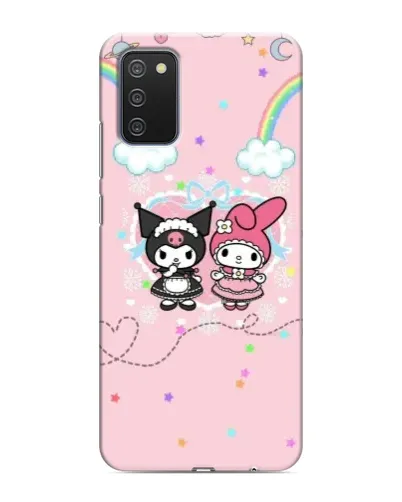 Чехол для Samsung Galaxy A02s с картинкой «My Melody и Kuromi»