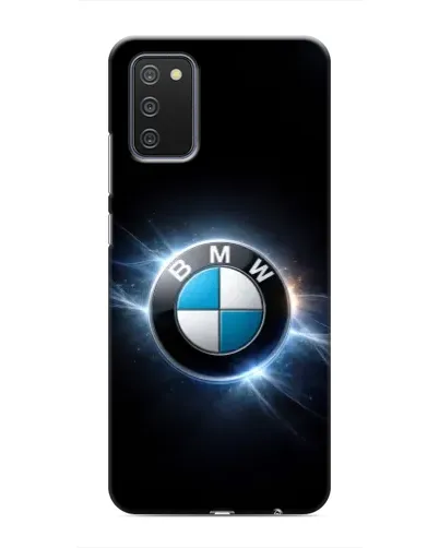 Чехол для Samsung Galaxy A02s с картинкой «BMW — неоновое сияние»