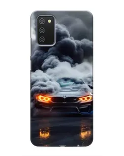 Чехол для Samsung Galaxy A02s с картинкой «BMW в дыму»
