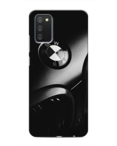 Чехол для Samsung Galaxy A02s с картинкой «Эмблема BMW — макро»