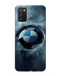 Чехол для Samsung Galaxy A02s с картинкой «Логотип BMW — лед»