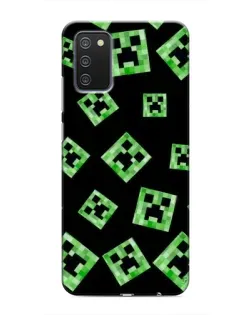 Чохол для Samsung Galaxy A02s з картинкою «Паттерн з кріперами» Чохол для Samsung Galaxy A02s з картинкою «Паттерн з кріперами»