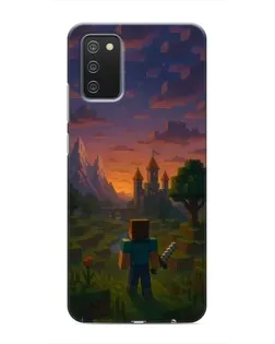 Чохол для Samsung Galaxy A02s з картинкою «Стів біля вежі» Чохол для Samsung Galaxy A02s з картинкою «Стів біля вежі»