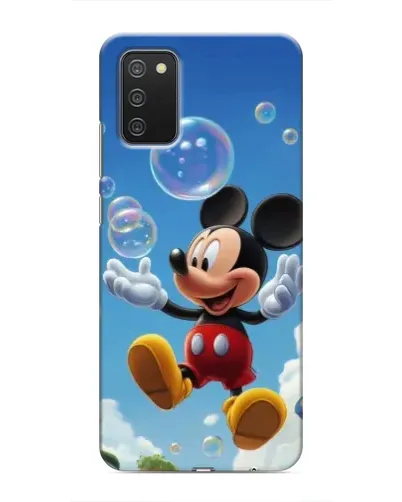 Чехол для Samsung Galaxy A02s с картинкой «Mickey и мыльные пузыри»