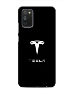 Чохол для Samsung Galaxy A02s з картинкою «Tesla White Logo» Чохол для Samsung Galaxy A02s з картинкою «Tesla White Logo»