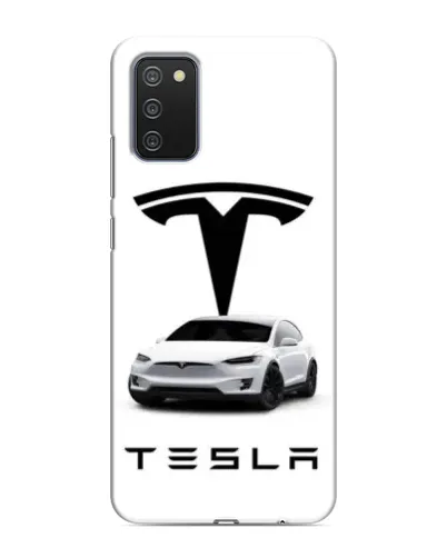 Чехол для Samsung Galaxy A02s с картинкой «Tesla White Style»