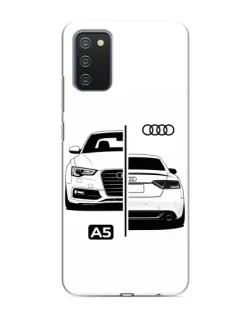 Чехол для Samsung Galaxy A02s с картинкой «Audi — контрастный дизайн»