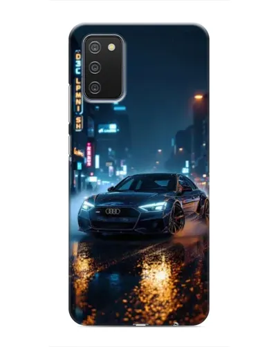 Чехол для Samsung Galaxy A02s с картинкой «Ночной город и Audi» Чехол для Samsung Galaxy A02s с картинкой «Ночной город и Audi»