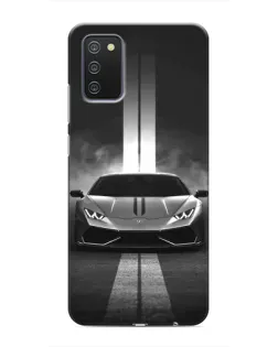 Чехол для Samsung Galaxy A02s с картинкой «Lamborghini симметрия дорог»