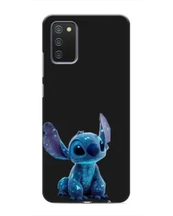 Чехол для Samsung Galaxy A02s с картинкой «Стич на черном»