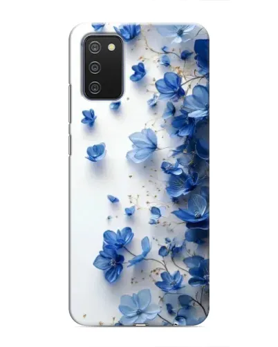 Чехол для Samsung Galaxy A02s с картинкой «Голубой цветочный каскад» Чехол для Samsung Galaxy A02s с картинкой «Голубой цветочный каскад»