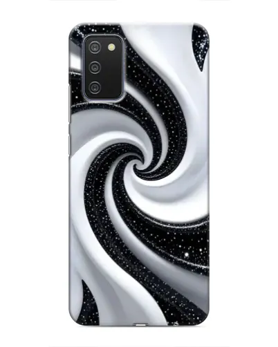 Чехол для Samsung Galaxy A02s с картинкой «Черно-белая спираль»