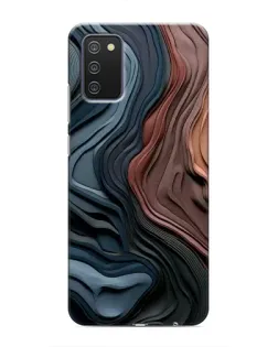 Чехол для Samsung Galaxy A02s с картинкой «Цветные волны каньона»