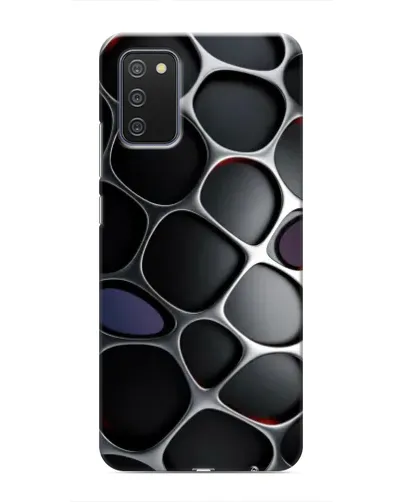 Чехол для Samsung Galaxy A02s с картинкой «Объемная темная решетка»