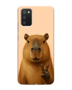 Чехол для Samsung Galaxy A02s с картинкой «Капибара виктория»