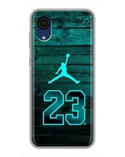 Чехол для Samsung Galaxy A03 Core с картинкой «Jordan Cyan 23»