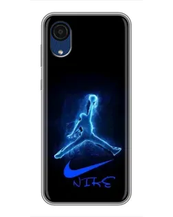 Чехол для Samsung Galaxy A03 Core с картинкой «Jordan Neon Blue»