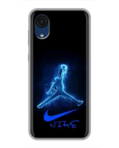 Чехол для Samsung Galaxy A03 Core с картинкой «Jordan Neon Blue»