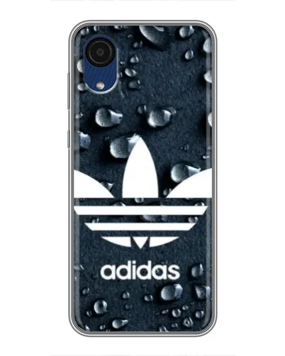 Чехол для Samsung Galaxy A03 Core с картинкой «Adidas Trefoil Blue»