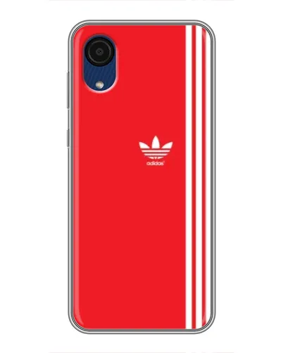Чехол для Samsung Galaxy A03 Core с картинкой «Красный минимализм Adidas»