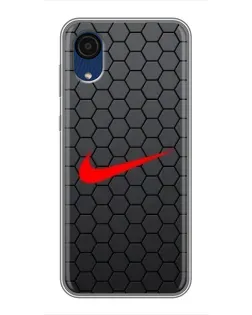 Чохол для Samsung Galaxy A03 Core з картинкою «Nike — карбонова сітка» Чохол для Samsung Galaxy A03 Core з картинкою «Nike — карбонова сітка»