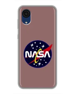 Чехол для Samsung Galaxy A03 Core с картинкой «NASA — ретро космос» Чехол для Samsung Galaxy A03 Core с картинкой «NASA — ретро космос»