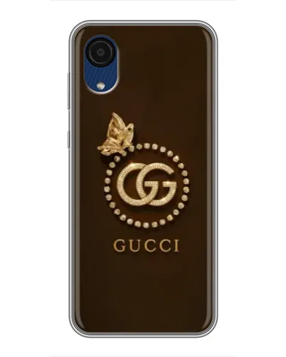 Чехол для Samsung Galaxy A03 Core с картинкой «Gucci — золотая бабочка»