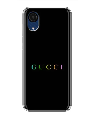 Чехол для Samsung Galaxy A03 Core с картинкой «Gucci — неоновый минимализм» Чехол для Samsung Galaxy A03 Core с картинкой «Gucci — неоновый минимализм»