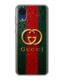 Чохол для Samsung Galaxy A03 Core з картинкою «Gucci — фірмова смуга та золото» Чохол для Samsung Galaxy A03 Core з картинкою «Gucci — фірмова смуга та золото»