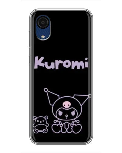 Чехол для Samsung Galaxy A03 Core с картинкой «Kuromi — черный минимализм»